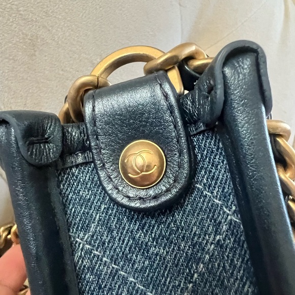Chanel Blue Quilted Denim Hobo Bag - Picture 6 of 13